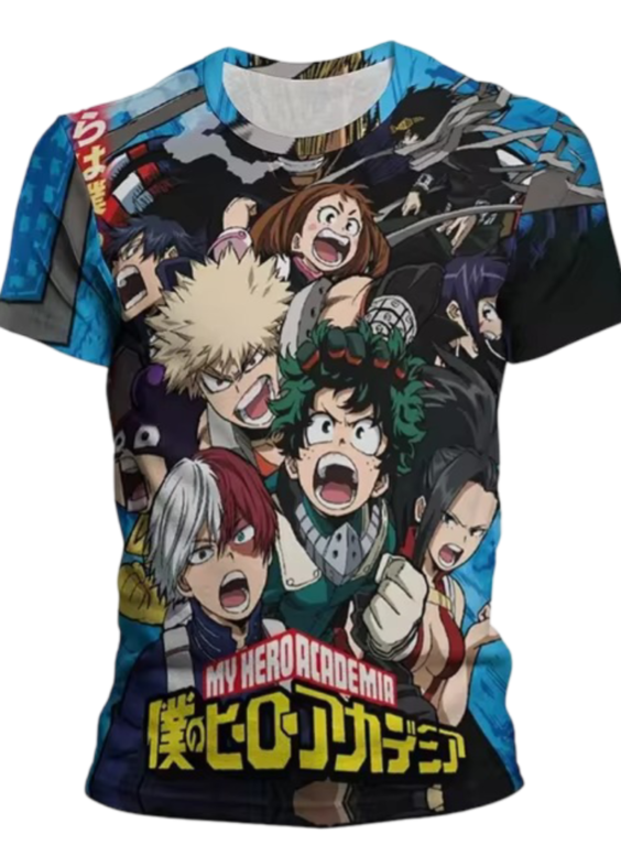Anime My Hero Academia Character 3D Printed Childern T-Shirt
