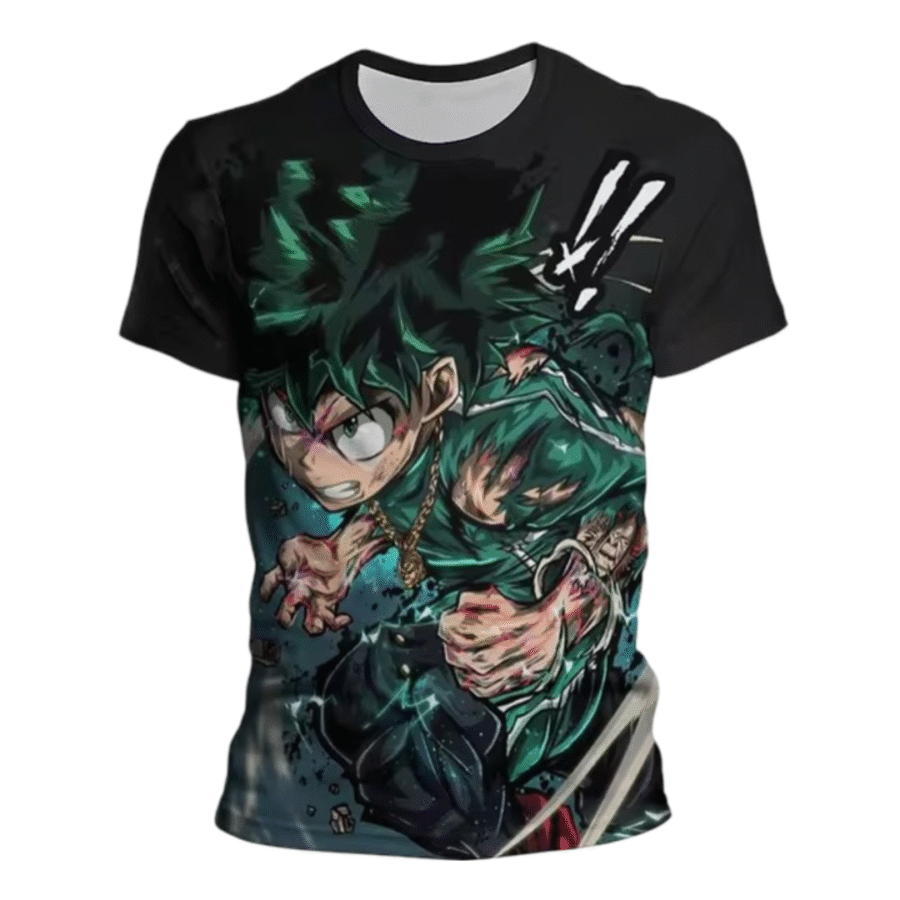 Anime My Hero Academia Izuku Midoriya Printed Childern T-Shirt Anime My Hero Academia Izuku Midoriya Printed Childern T-Shirt