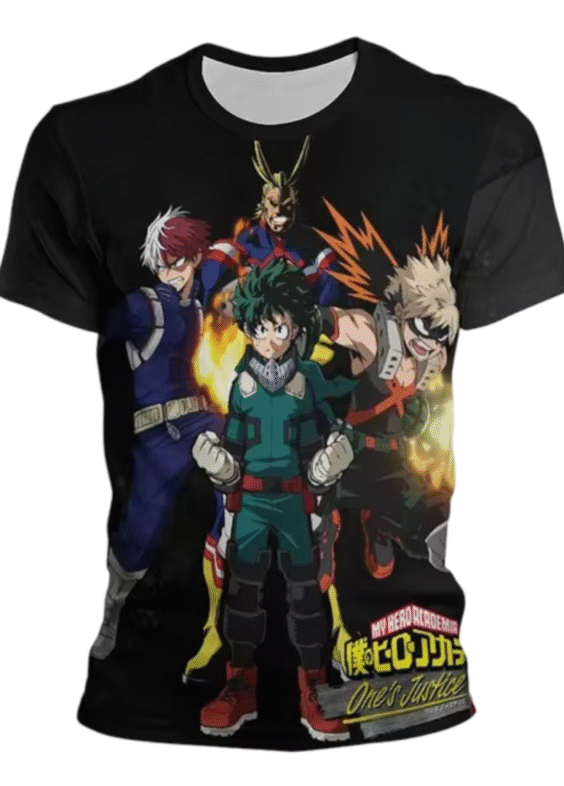 Anime My Hero Academia Izuku Midoriya With Friends Childern T-Shirt