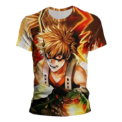 Anime My Hero Academia Katsuki Bakugo 3D Printed T-Shirt For Childern