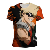 My Hero Academia Anime Katsuki Bakugo 3D Printed T-Shirt For Childern