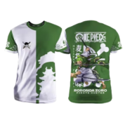 Anime One Piece Roronoa Zoro Green T-Shirt