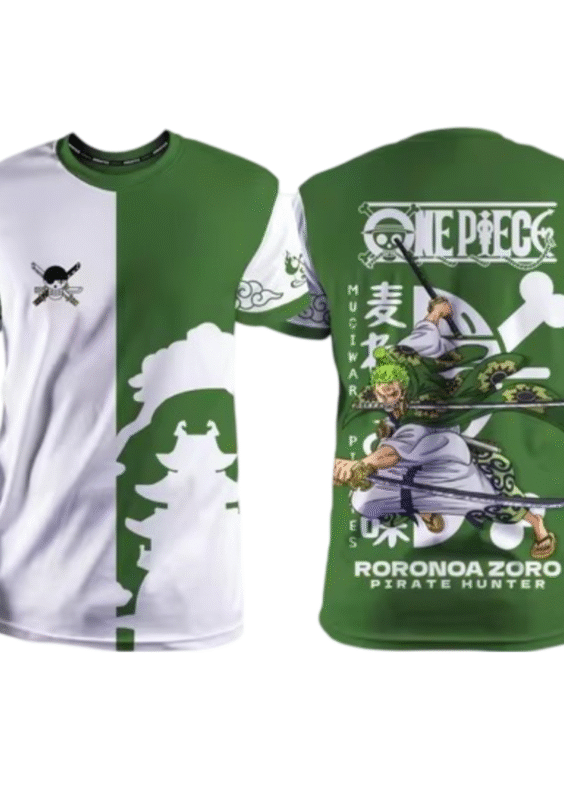 Anime One Piece Roronoa Zoro Green T-Shirt