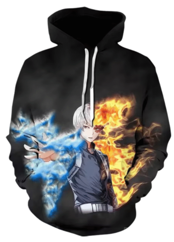 Anime My Hero Academia Shoto Todoroki 3D Printed Hoodie