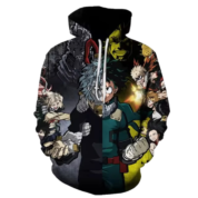My Hero Academia Anime Character 3D Printed Hoodie