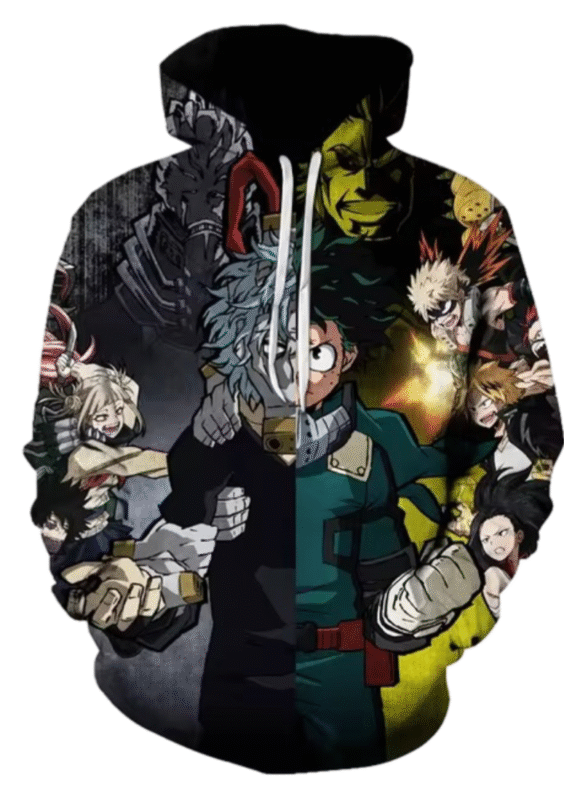 My Hero Academia Anime Character 3D Printed Hoodie