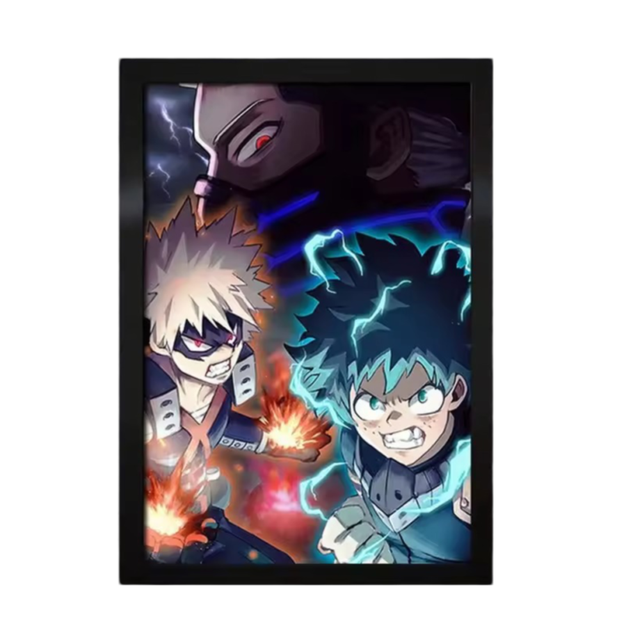 Anime My Hero Academia Izuku Midoriya And Katsuki Bakugo Painting Wall Art