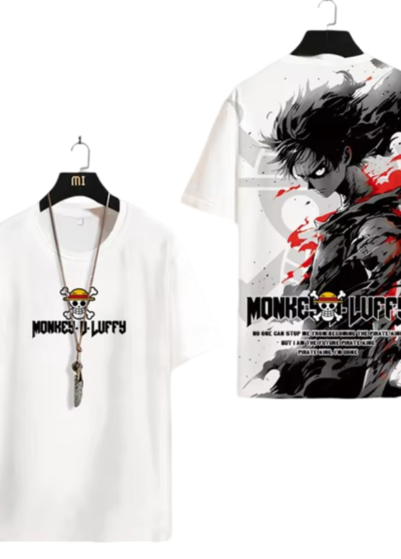 One Piece Anime Monkey D. Luffy White T-Shirt