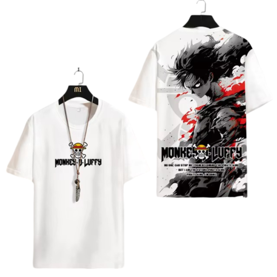 One Piece Anime Monkey D. Luffy White T-Shirt
