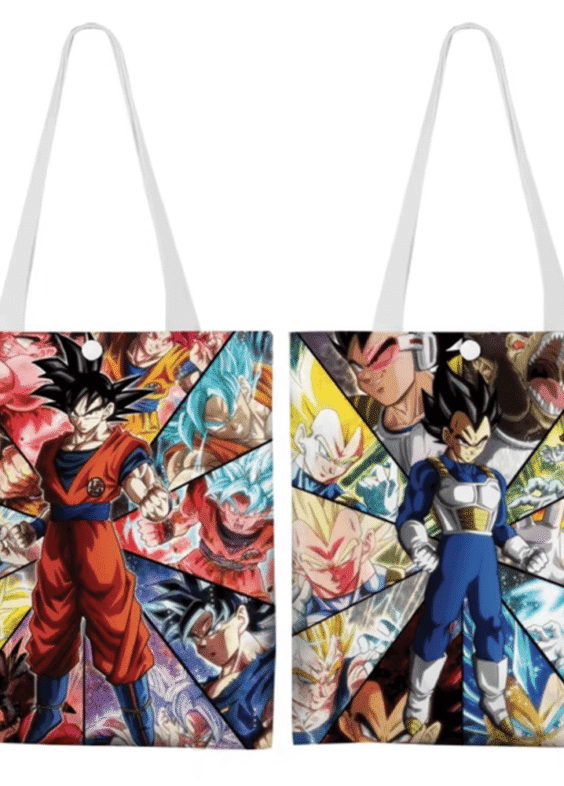 Anime Dragon Ball Goku Vs Vegeta Reusable Tote Bag