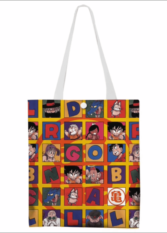 Anime Dragon Ball Characters Printed Reusable Tote Bag