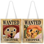 Anime One Piece Wanted Chopper Reusable Tote Bag