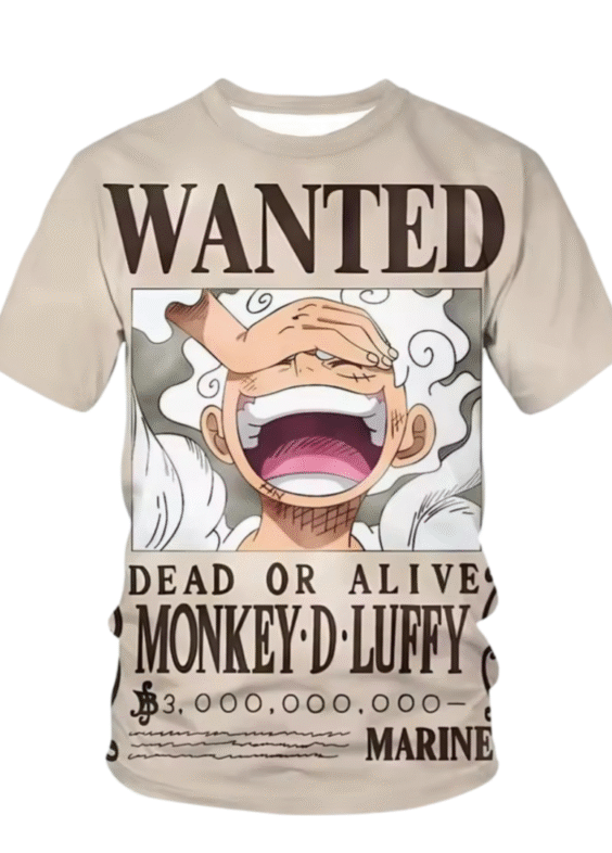 Anime One Piece Dead Or Alive Luffy Gear 5 T-Shirt For Children