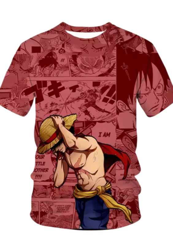 Anime One Piece Monkey D. Luffy T-Shirt For Children