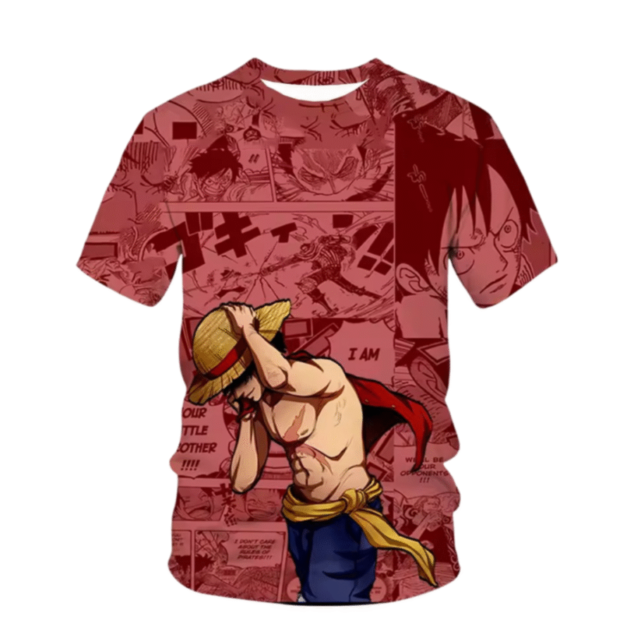 Anime One Piece Monkey D. Luffy T-Shirt For Children Anime One Piece Monkey D. Luffy T-Shirt For Children