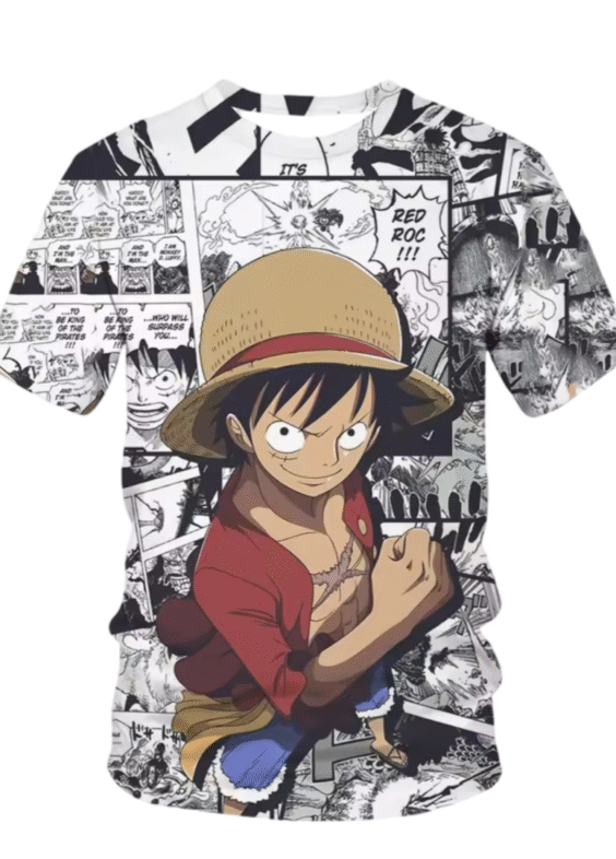 One Piece Anime Monkey D. Luffy T-Shirt For Children