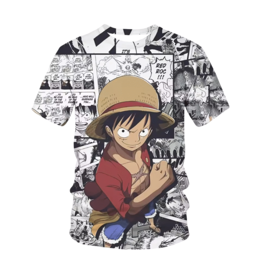One Piece Anime Monkey D. Luffy T-Shirt For Children One Piece Anime Monkey D. Luffy T-Shirt For Children