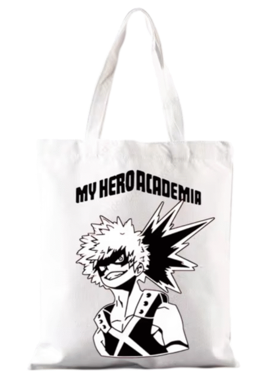 Anime My Hero Academia Katsuki Bakugo White Shoulder Bag