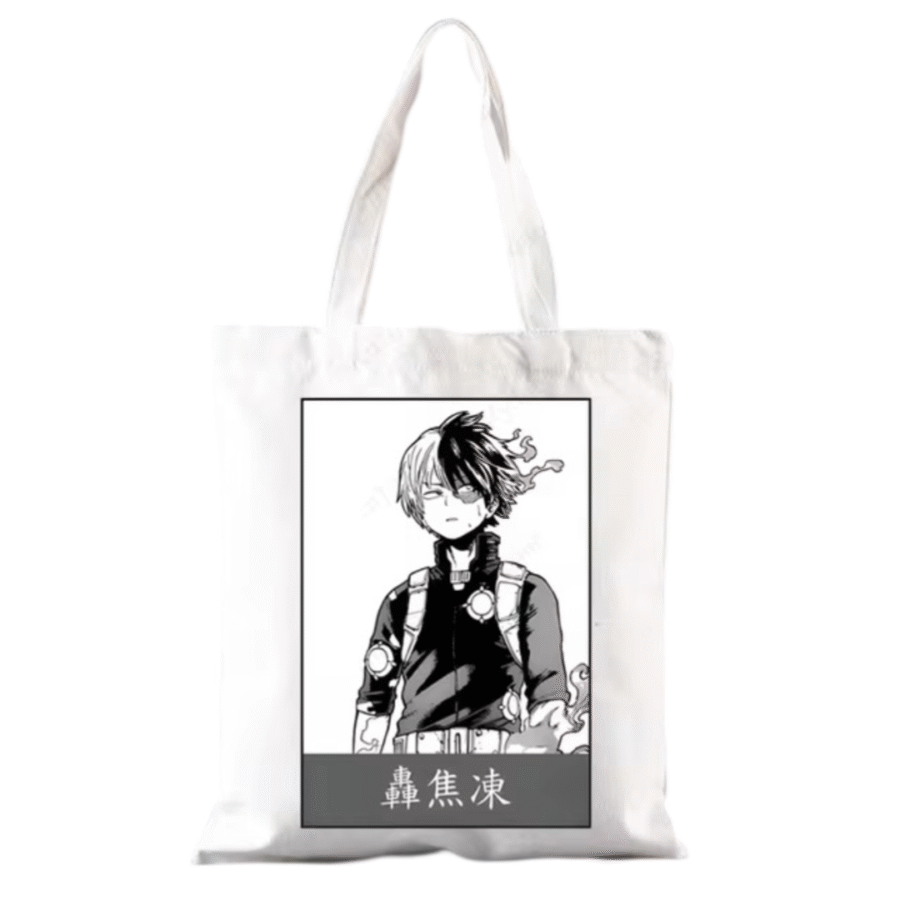 Anime My Hero Academia Shoto Todoroki White Shoulder Bag Anime My Hero Academia Shoto Todoroki White Shoulder Bag