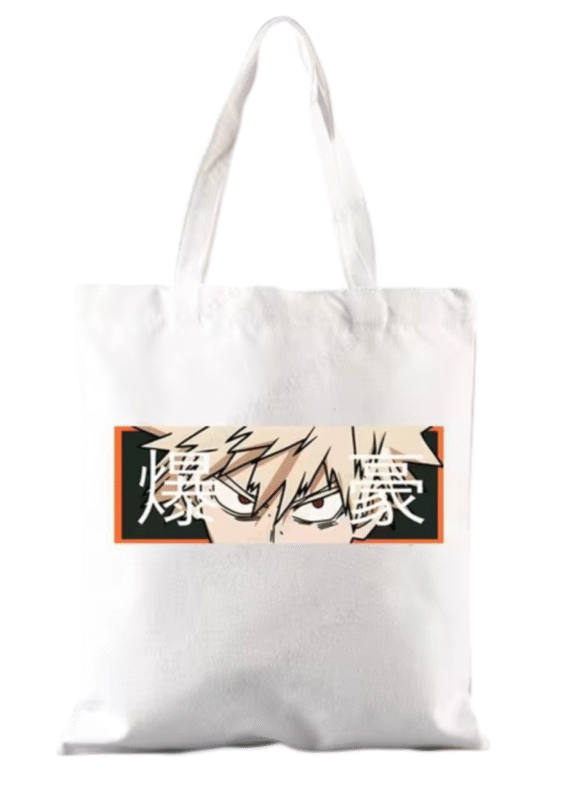 My Hero Academia Anime Katsuki Bakugo White Shoulder Bag