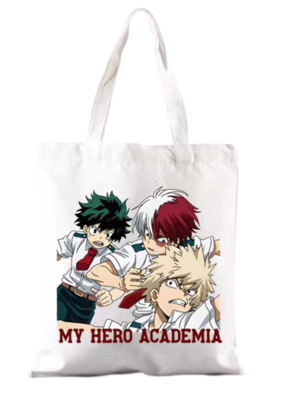 Anime My Hero Academia Izuku Midoriya With Friends White Shoulder Bag