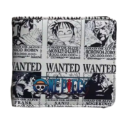Anime One Piece Wanted Characters Printed PU Leather Wallet