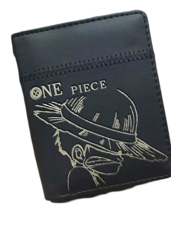 Anime One Piece Luffy Black Wallet
