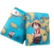 Anime One Piece Luffy Blue Wallet