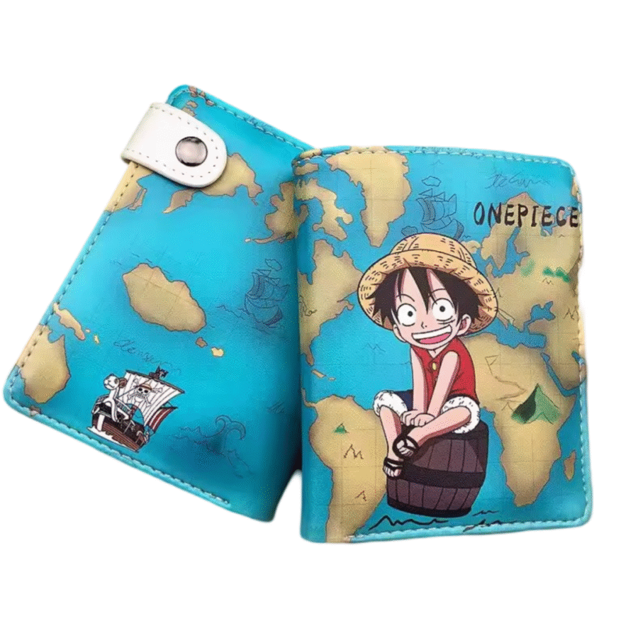 Anime One Piece Luffy Blue Wallet Anime One Piece Luffy Blue Wallet