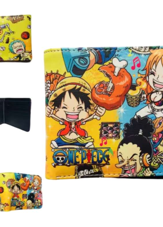 Anime One Piece Straw Hat Pirates Printed PU Leather Wallet