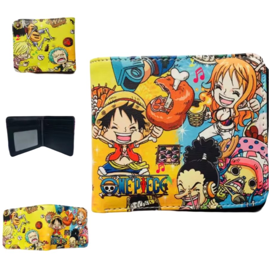 Anime One Piece Straw Hat Pirates Printed PU Leather Wallet