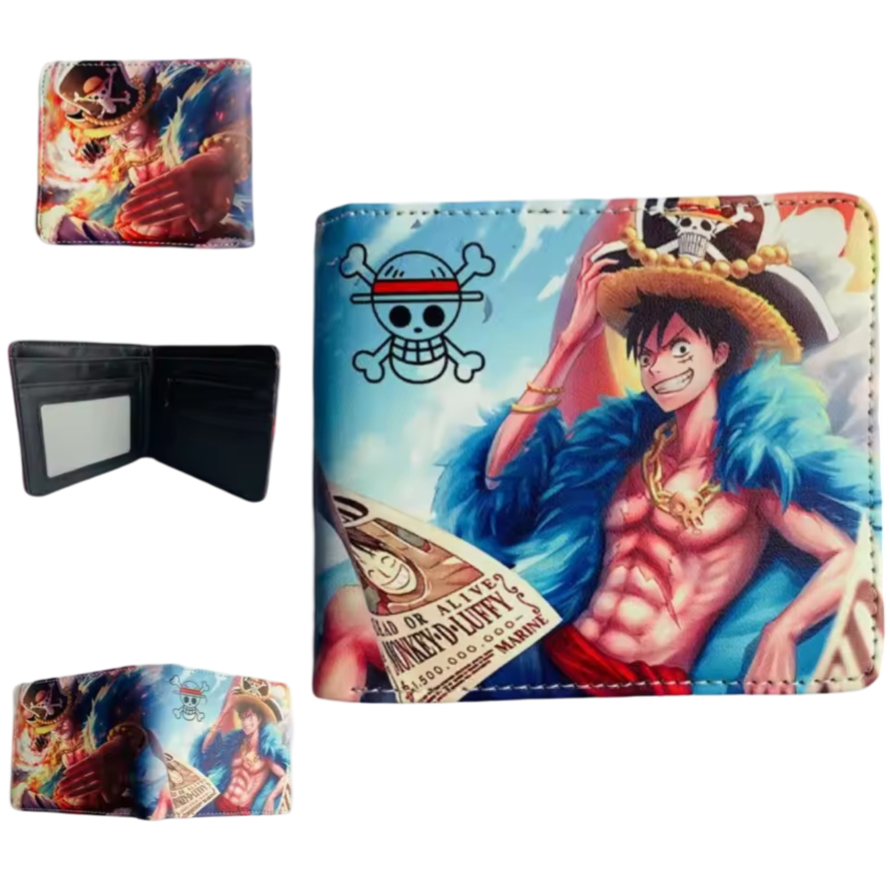 Anime One Piece Luffy Printed Two Fold Wallet Anime One Piece Luffy Printed Two Fold Wallet