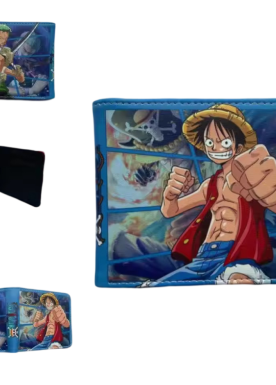 Anime One Piece Roronoa Zoro Vs Monkey D. Luffy Printed PU Leather Wallet