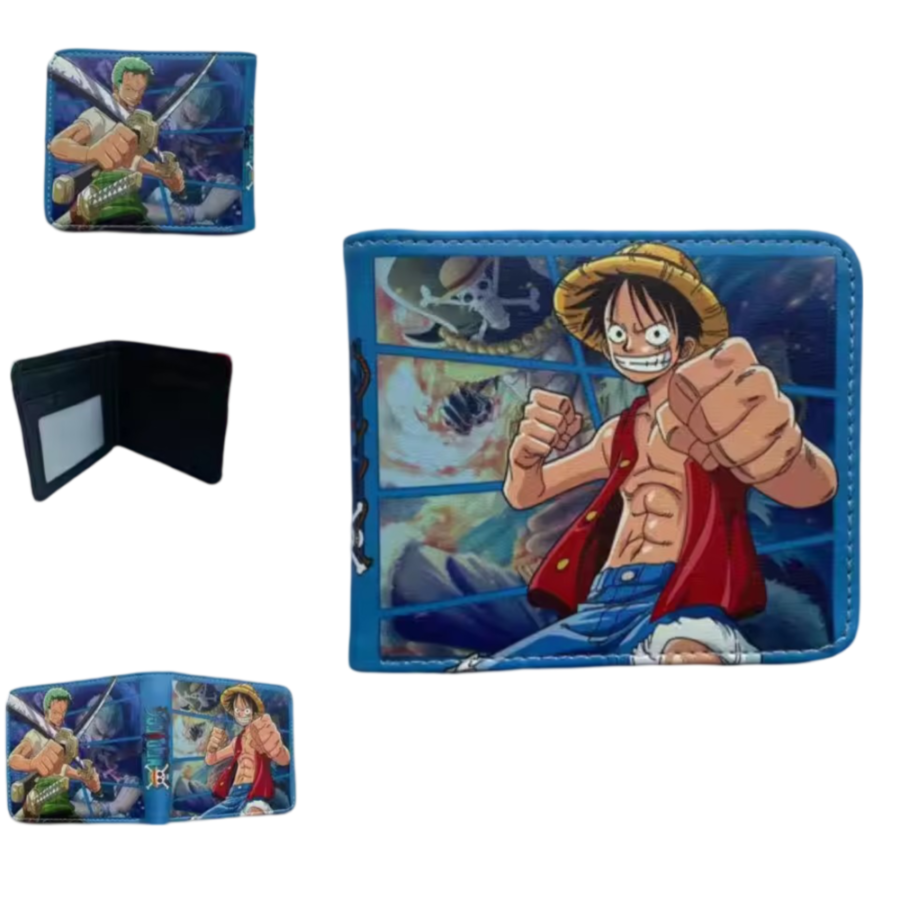 Anime One Piece Roronoa Zoro Vs Monkey D. Luffy Printed PU Leather Wallet