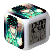 Anime My Hero Academia Izuku Midoriya Printed 7 Color Flash Digital Clock