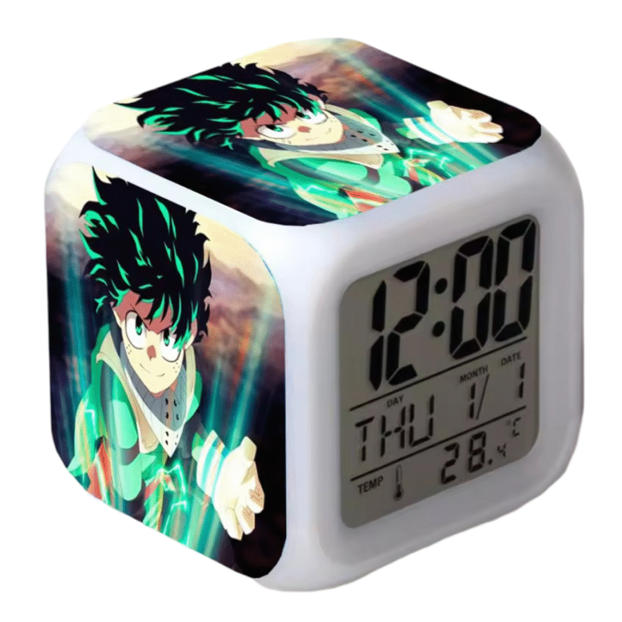 Anime My Hero Academia Izuku Midoriya Printed 7 Color Flash Digital Clock Anime My Hero Academia Izuku Midoriya Printed 7 Color Flash Digital Clock