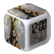 Anime My Hero Academia All Might Printed 7 Color Flash Digital Clock
