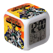 My Hero Academia Anime Characters Printed 7 Color Flash Digital Clock