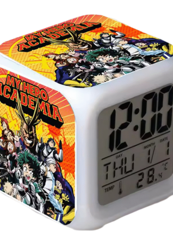 My Hero Academia Anime Characters Printed 7 Color Flash Digital Clock