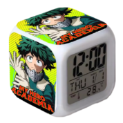 My Hero Academia Anime Izuku Midoriya Printed 7 Color Flash Digital Clock