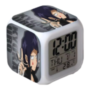 Anime My Hero Academia Kyoka Jiro Printed 7 Color Flash Digital Clock