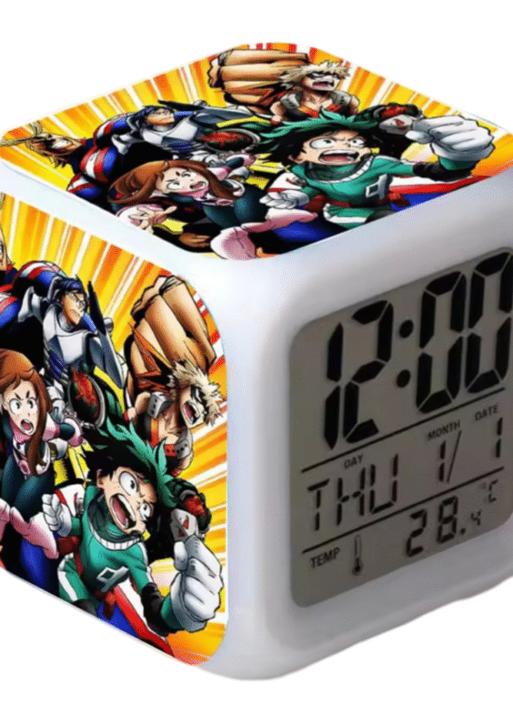 Anime My Hero Academia Characters Printed LED Digital Clock