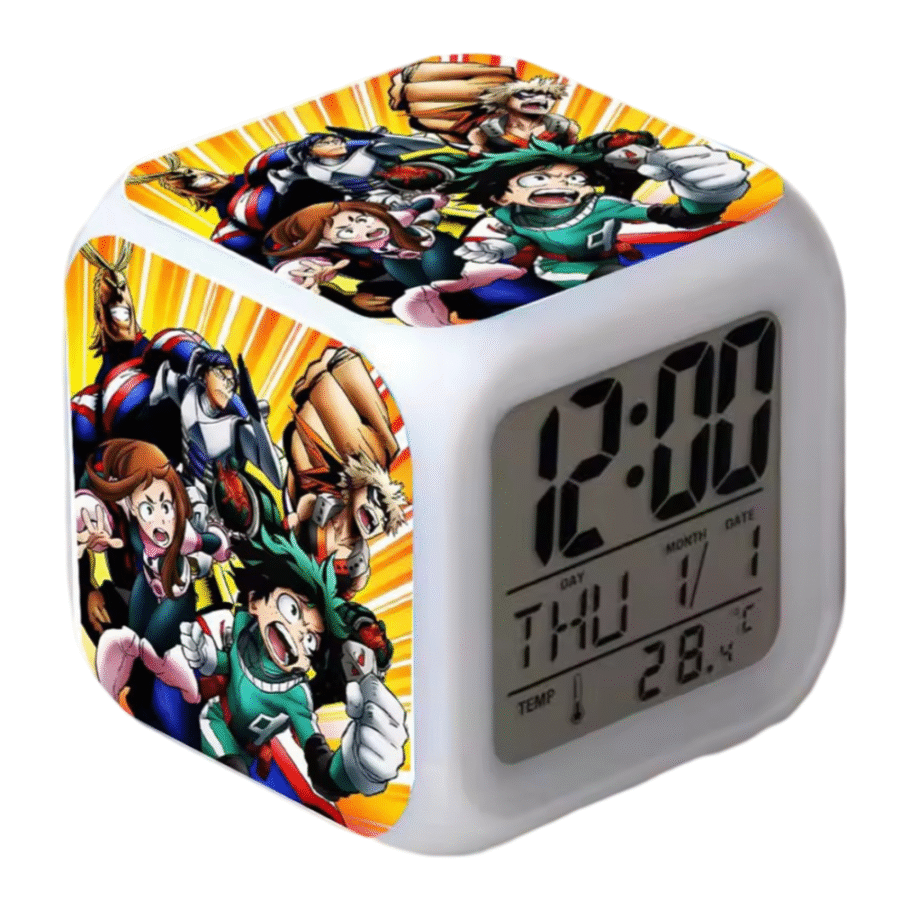 Anime My Hero Academia Characters Printed LED Digital Clock Anime My Hero Academia Characters Printed LED Digital Clock
