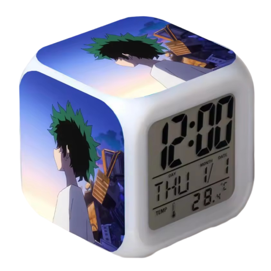 Anime My Hero Academia Izuku Midoriya Printed LED Digital Clock