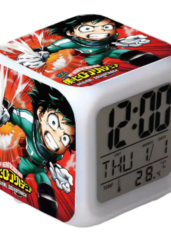 Anime My Hero Academia Original Soundtrack Printed Digital Clock