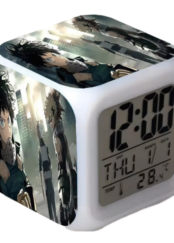 My Hero Academia Anime Characters Printed LED Digital Clock