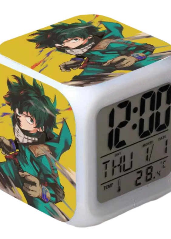 Anime My Hero Academia Izuku Midoriya LED Alarm Clock