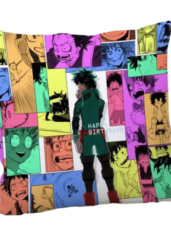 My Hero Academia Anime Izuku Midoriya Flannel Pillowcase