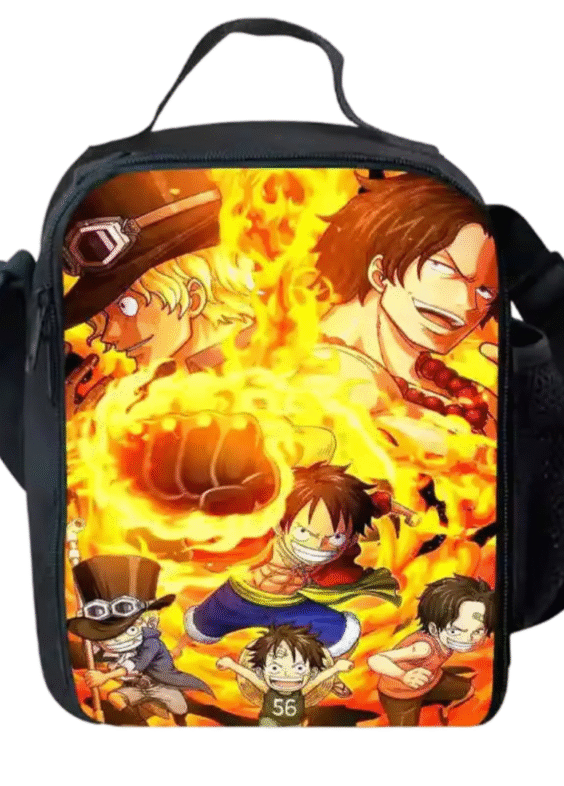 Anime One Piece Portgas D. Ace With Friends Lunch Bag