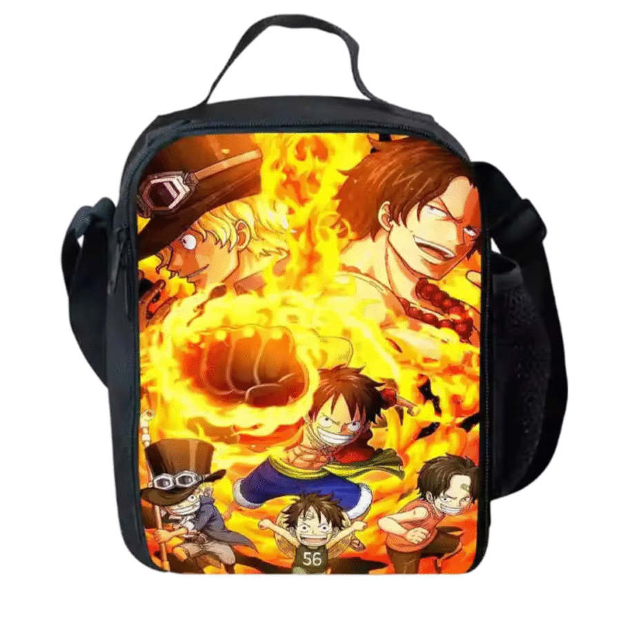 Anime One Piece Portgas D. Ace With Friends Lunch Bag Anime One Piece Portgas D. Ace With Friends Lunch Bag